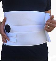Alpha Medical Stoma Support Ostomy Hernia Belt for Colostomy Bag Abdominal Binder with Stoma Opening. L0625 (Small Length ; 8" High)