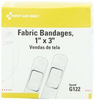 First Aid Only 1" X 3" Fabric Bandage, 100-Count Boxes (Pack of 3)