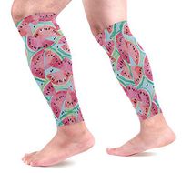 LEVEIS Watermelon Calf Compression Sleeves 1 Pair, Leg Performance Support for Shin Splint Calf Pain Relief Men & Women Guards Sleeves for Running Cycling