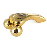 Mejes Double Heads 3D Roller Portable Face Massager, SPA Level Massage Face Lift Tool Firming Beauty Massage Body Face Massager Skin Tightening Beauty Tool (Champagne Gold)