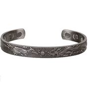 Antique Silver Phoenix and Dragon Magnetic Bracelet