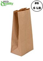 EcoQuality 1000 Brown Kraft Paper Bag (6 lb) Small - Paper Lunch Bags, Small Snacks, Gift Bags, Grocery, Merchandise, Party Bags (11 x 6 x 3.5") (6 Pound Capacity)
