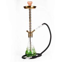 YINSY 29" Single Hose Hookah Complete Set, Modern Arabian Hookah Shisha Kit Set with Hookah Accessories,Green