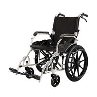 Wheelchair Lightweight Folding Portable Transport Chair with Bags Solid Tires Seatbelt Hand Brakes Comfortable Armrest Seat