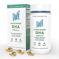 IWI Omega-3 Oil DHA - Doctor Recommended Algae Oil Soft Gel Capsules - 30 Day Supply - Better Absorption, 100% Vegan, Non GMO - Healthier Than Fish Oil - Supports Brain, Cognitive and Visual Health.