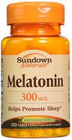 Sundown Naturals Sundown Naturals Melatonin, 120 Tablets 300 mcg(Pack of 3)