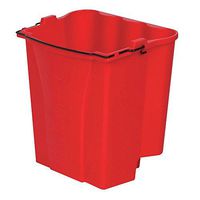 Rubbermaid 18 qt Red Plastic Dirty Water Bucket for 35 qt WaveBrake Mop Bucket