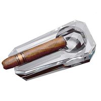 EWT Crystal Single Cigar Ashtray (6"x2.75"x0.875")