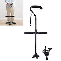 Yadianna Cozy Folding Walking Stick, Folding Walking Cane Ajustable Height Lightweight Non Slip for Elder Unisex