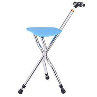 DGS Folding Walking Stick With Seat Adjustable Height Tripod Cane Hiking Chair Aluminium Portable Fishing Rest Stool With LED Light For Elder,2