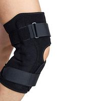 Hinged Knee Brace, Knee Stabilizer Support Wraparound Patella Joint Prevent Hyperextension, Meniscus Tears, Ligament Injuries Sprains for Men and Women Medium