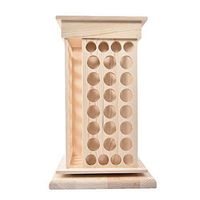 Solid Wooden Rotating Essential Oil Bottle Holder，104 Bottles Table Diffuser Holder Display Stand