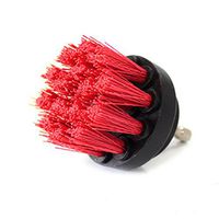 Iuhan Power Scrubber Drill Brush Attachment Set for Cleaning All Purpose Drill Scrub Brushes for Bathroom, Grout, Shower, Tub, Floor, Tile, Corners and Kitchen Surfaces (Red A)