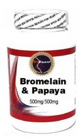 Bromelain and Papaya 500mg/500mg 90 Capsules # BioPower Nutrition