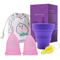 Menstrual Cup Set-Tampon and Pad Alternative for A Better Monthly Cycle and Feel at Ease, Menstrual Cup Made of Medical Grade Silicone