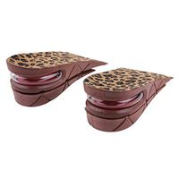 Sealike 2-Layer Air up Height Increase Elevator Shoes Insole Lift Kit 2 inch Heel Inserts for Women Men with Stylus (Leopard)