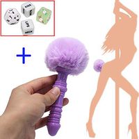 Purple Silicone Rabbit Socket, Plush Base + 4 PCS of Dice