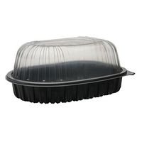 Pactiv 48RCIM, 48 Oz. Chicken Roaster Containers with Covers, Plastic Disposable Take Out Containers, Carrier with Clear High Dome Lid (50)