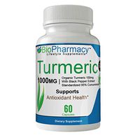 Ultra Pure Root Extract 95% Standardized Curcuminoids Turmeric Curcumin 1000 mg, Antioxidant Health with Black Pepper Extract Superior Absorption
