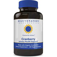 Rejuvenation Therapeutics Organic Cranberry Extract (Equals 40 Grams of Fresh Cranberry) - Promotes Healthy Urinary Tract, 45 mg PAC (120 Vegan Capsules, Sugar-Free)