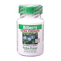 Bilberry Extra Strength, 50 Caps by Yerba Prima (Pack of 3)