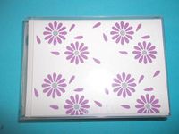 Crane CN1451 Purple Daisy Design on Pearl White Kid Finish 100% Cotton 10 Notes 10 Envelopes 3 15/16" x 5 15/16"