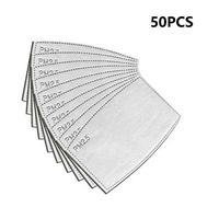 50PCS Activated Carbon Filter Replaceable Face Cover Filters Insert Protective Mouth Cover Filter