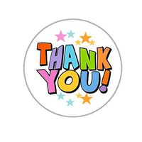 Thank You Envelope Seals - 1.2" Thank You Stickers - 144 Stickers (Fun)