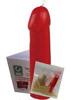 Victoria Rey Red Male Genital Candle Kit - Seduction & Fertility Spells - Wtichcraft, Pagan Includes: Oil, Powders and Herbs