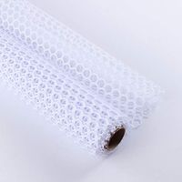 Floral Wrapping Paper Korean Style Round Heart Mesh Openwork Roll Rose Flower Bouquet Packaging Material Wrapping Paper High-Grade Floral Materials Package,23.6 Inch x 15 ft (5Y) (White)