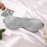 THXSILK 22 Momme Mulberry Silk Eye Mask, Super Smooth Sleep Mask, Soft Eye Cover for Good Night Sleep, Comfortable Travel and Nap, with Wide Head Strap for Woman/Man/Kids,Grey