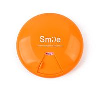 CellCase Portable Weekly Pill Organizer Medicine Storage Case with 360 Degree Rotation 7 Day Marks (Orange)