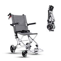 Belltower Ultralight Aluminum Transport Chair,Lightweight Foldable Adult/Senior Wheelchair 220 LBS/100 kg Weight Capacity Mobility Medical