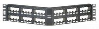 Panduit CPPA48FMWBLY Angled 48-Port Flush-Mount Patch Panel, Black
