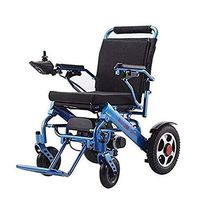 Electric Wheelchair, 2020 New Folding Remote Travel Light Adult Wheelchair, Air Travel Safety Electric Wheelchair, Heavy Electric Wheelchair (Blue)