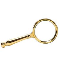 ZH Magnifier All-Metal Hand-held Magnifier Old Man Reading Magnifying Glass HD Optical Glass Magnifying Mirror (Color : A)