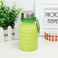 Highpot Portable Foldable Drinking Cup Retractable Drinking Mug with Lid Ideal for Camping, Travel, Picnic, Lunch (Green)