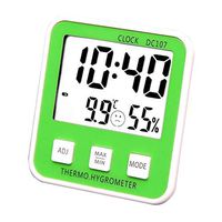 RTYUU Household Indoor Baby Thermometer Hygrometer, with Stand Table Wall-Mounted (Color : Green)