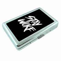 Stay Woke Movement Metal Silver Cigarette Case Holder Wallet RFID-blocking