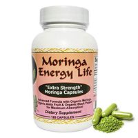 Moringa Capsules Extra Strength! - USDA Organic. 100% Pure and Natural Moringa Leaf Blend in 120 Capsules, 500 mg per Capsule. Vegan Supplement. Organic Moringa Capsules for Health and Vitality.