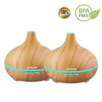 Essential Oil Diffuser,XPLUS 300ml Ultrasonic Aroma Diffuser Cool Mist Humidifier Aromatherapy Diffusers for Office Home Baby Bedroom Living Room Yoga Spa (242B 2 Pack)