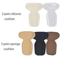 5 Pairs Heel Cushion Pads Grips Heel Pads Inserts, Insoles Liners for Heel Slip, Rubbing, Blisters Shoes Too Big ( 2 Pairs Silicone and 3 Pairs Sponge Cushion)