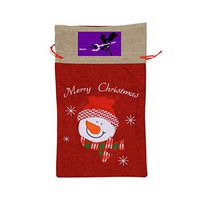VAbBUQBWUQ Modern Fashion Element Santa Clause Drawstring Candy Goody Toy Gift Stocking Bag Holiday Wrapping Party Favors Presents Decorations