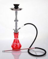 1 hose 21" Nablus Red Hookah Shisha Nargila water glass vase pipes smoke sale