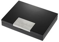 Personalized Visol Glossy Black Wood Travel Cigar Humidor with Free Engraving