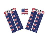 Made in The USA! 2 Packs of Flag-It New Zealand Flag Stickers, 100 New Zealander Sticker Decals
