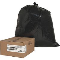 Nature Saver Black Low-Density Recycled Can Liners Trash Bag, Medium, 100