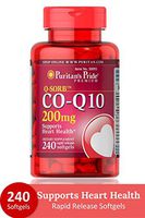 Puritan's Pride CoQ10 200mg, Supports Hearth Health, 240 Rapid Release Softgels