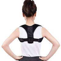 Gessppo Men Women Kids Children Posture Corrector Back Brace Shoulder Corrector Support Belt Therapy Health Orthopedic Support Band Correct Rectify Posture Corset Back Belt Pad (M)