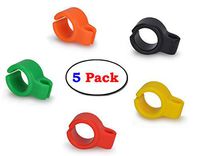 Cigarette Holder Ring- Hands Free Cigarette Holder Ring to Protect Your Finger Turn Yellow for Console Gamers, Musicians and Drivers, Silicone Smoke Hand Rack for Smokers (5pc MixColor)